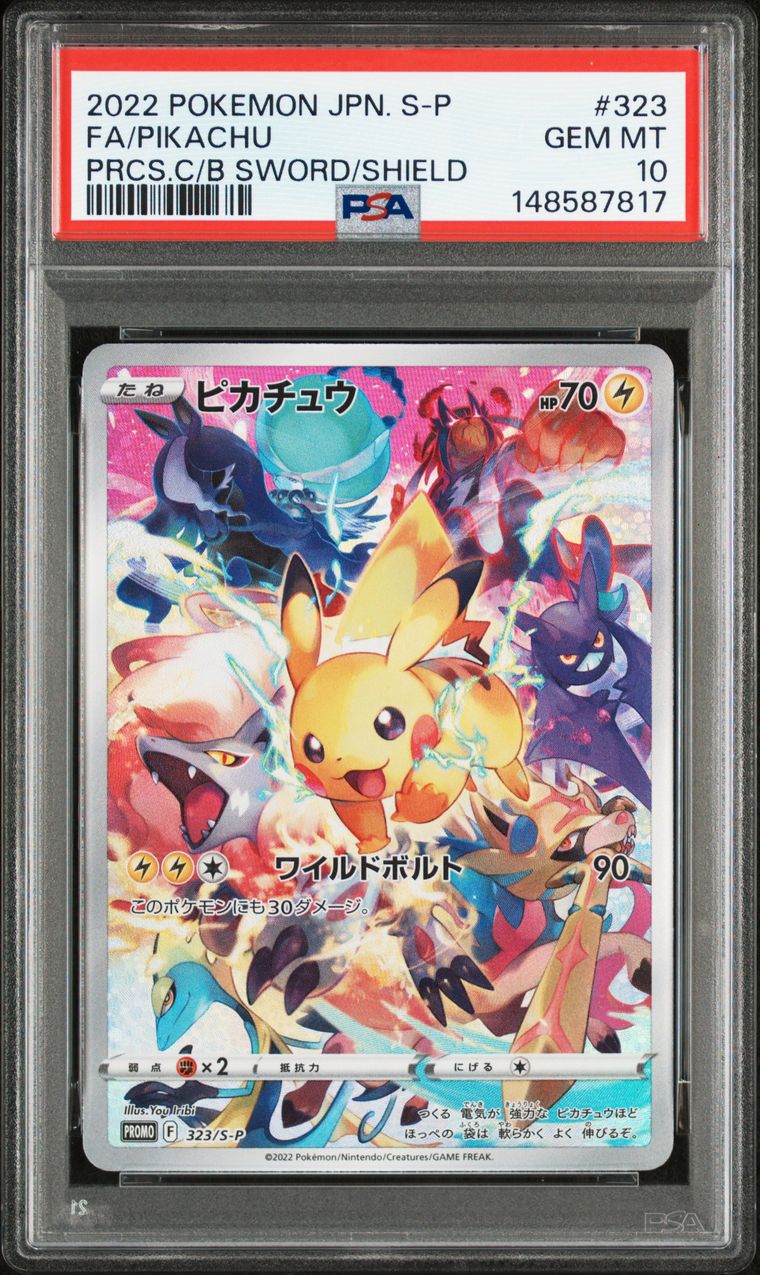 Pikachu — Promo, PSA 10, carte 323/S-P, Recto